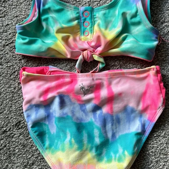 Rainbow tie-dye swim suit - Picture 3 of 3